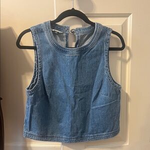 American Eagle Outfitters Blue Denim Tank Top